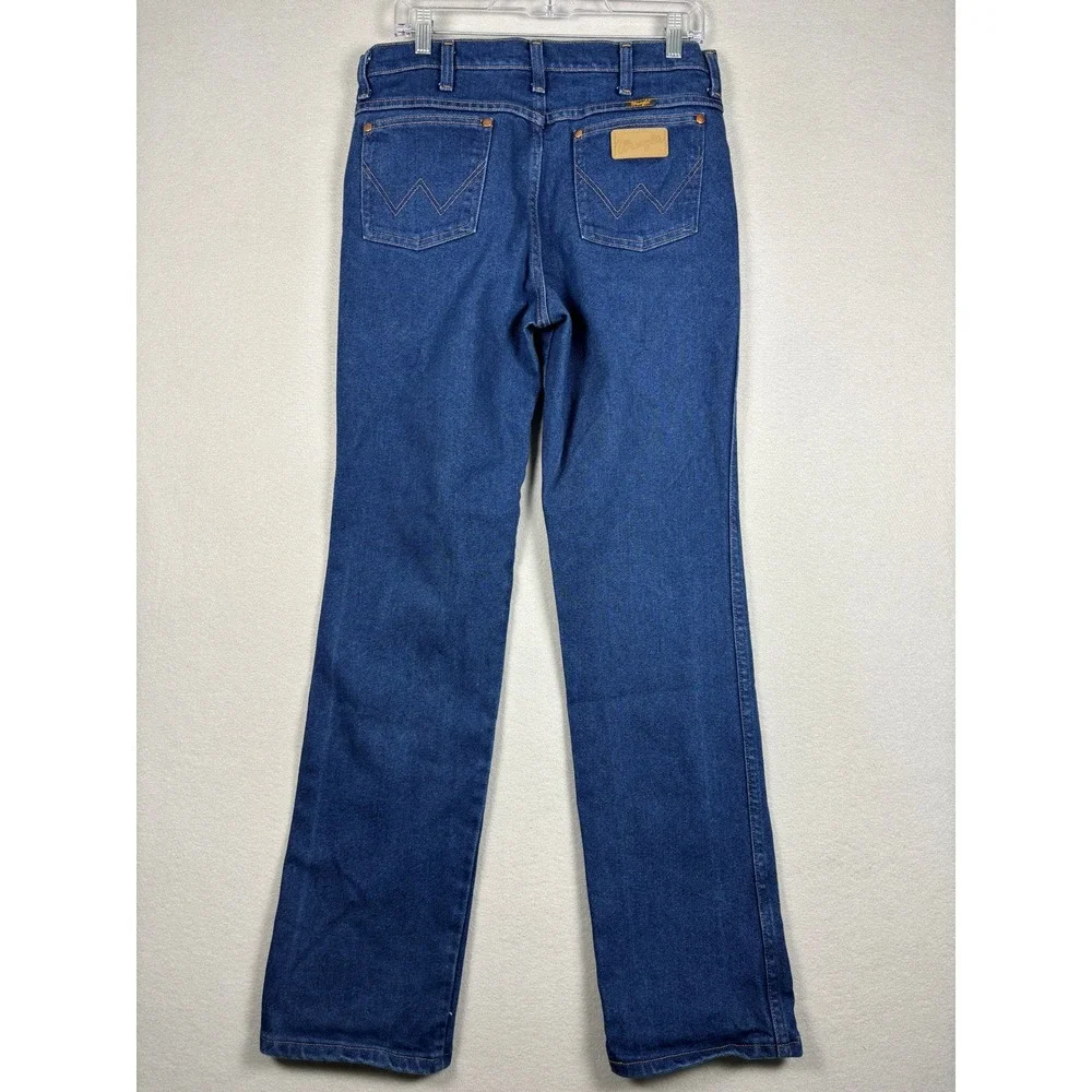 Wrangler 938NAV Cowboy Cut Jeans Western Regular Fit 33x33 Navy Blue Denim